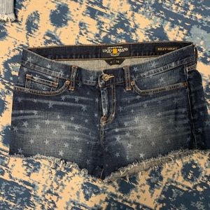 Denim star shorts